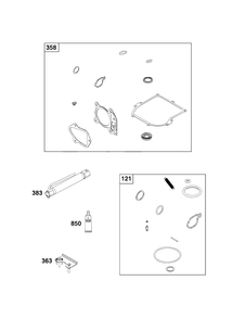 Service Parts And Tools Group Diagram and Parts List for 8P502-0123-H1  Briggs and Stratton Engine